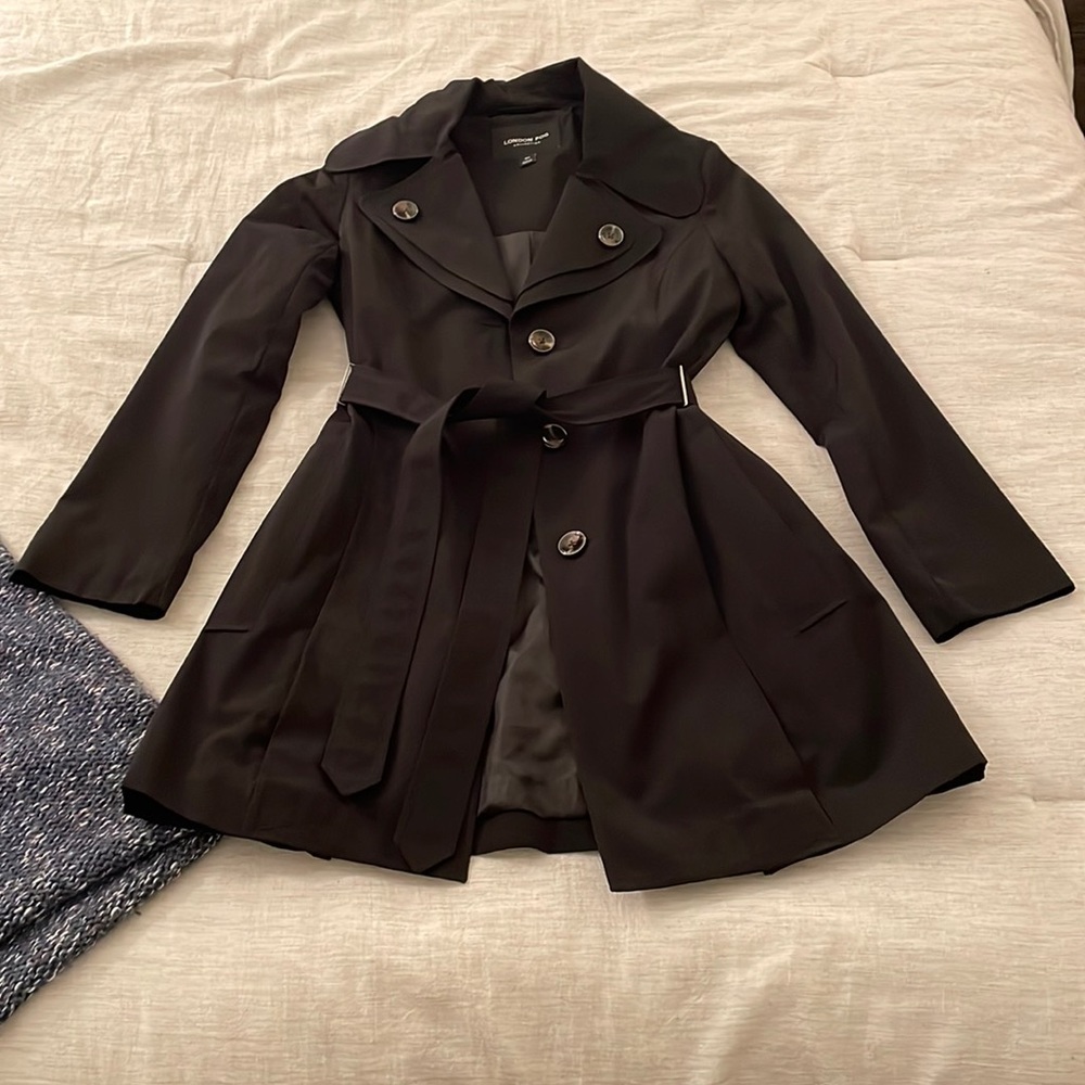 London Fog Collection Trench Coat (black, sz xs)